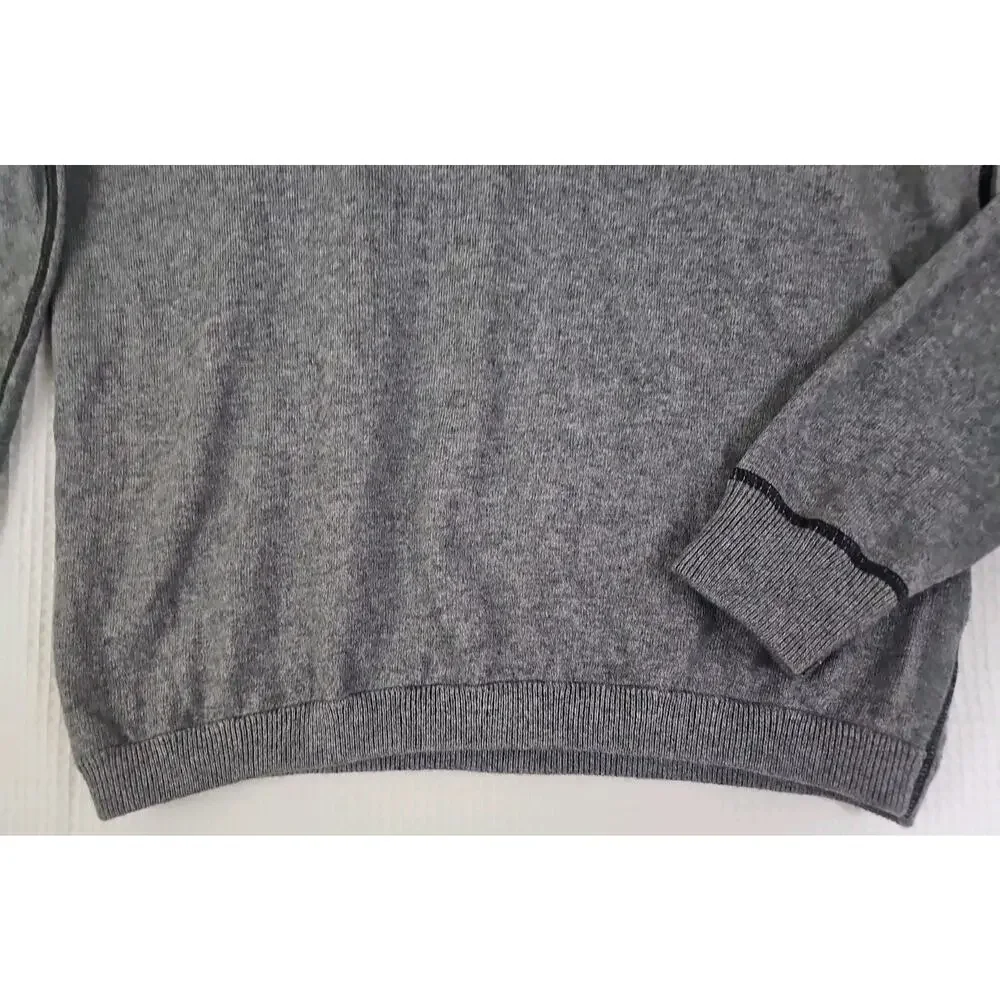 Banana Republic Cotton Cashmere ~Men's Size S~ Dark Gray V-Neck Sweater Pullover